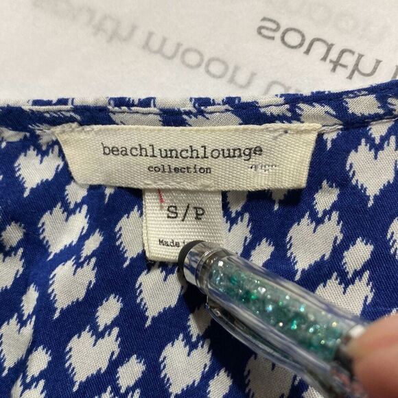 Beach lunch lounge Cover-Up Slip Dress Embroidered V-Neck Tassel  Blue White Mul - Picture 11 of 13